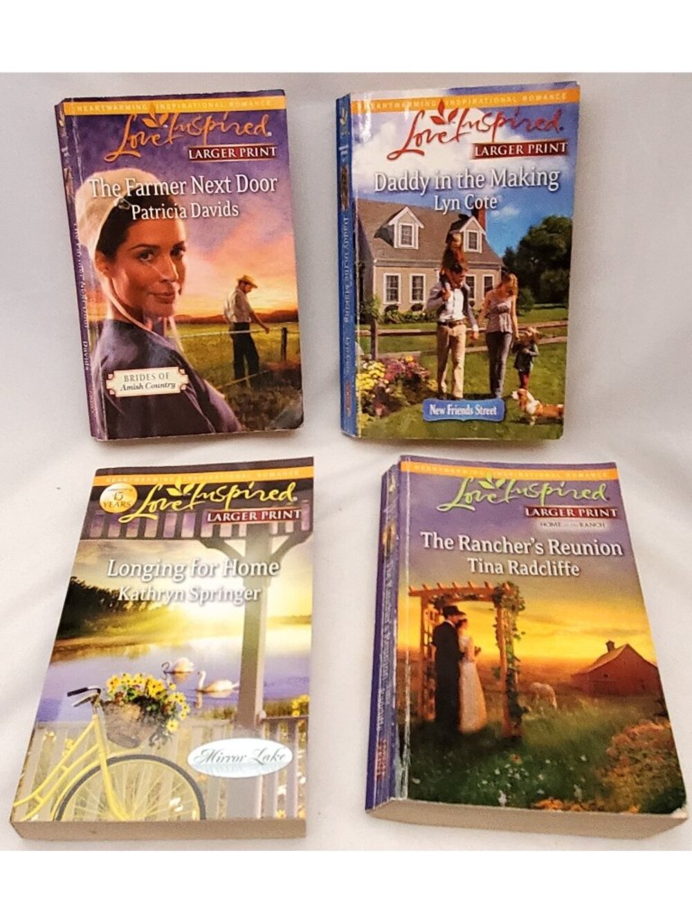 Harlequin Love Inspired Lot of 4 Romance Books LARGER PRINT Christian heartwarm